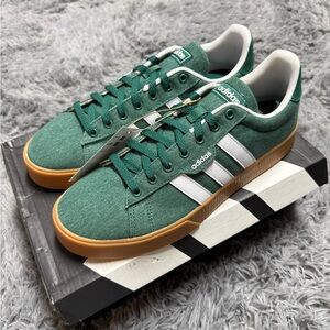 Adidas Daily 3.0 Lace Up Canvas Sneakers Green Size 10M/11W Brand New
